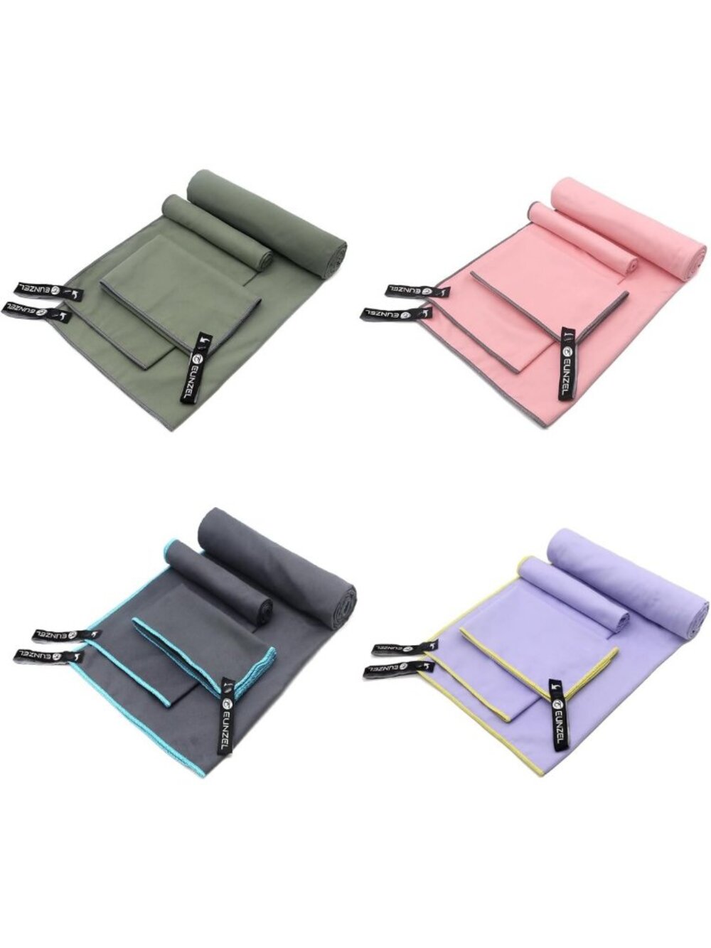 Quick Dry Microfiber Camping Towels Set - Super Absorbent Travel Towels for